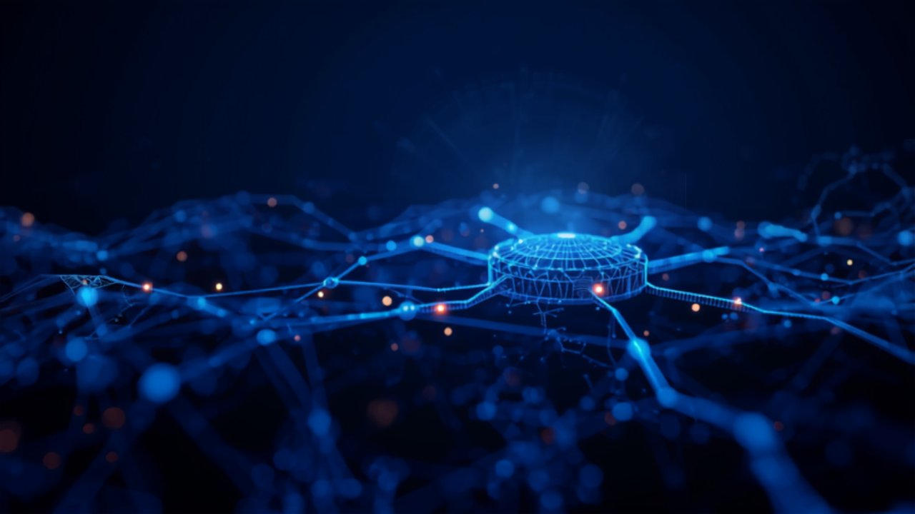Réseau neuronal et circuits illustrant l'intelligence artificielle au service des professionnels